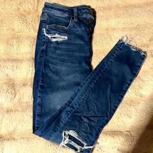 AE Super Hi-Rise Jeggings Distressed Sz 4